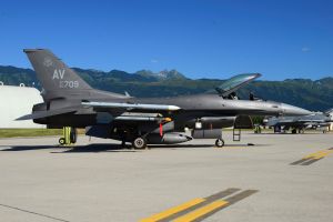 First flight for new F-16 paint job at Aviano